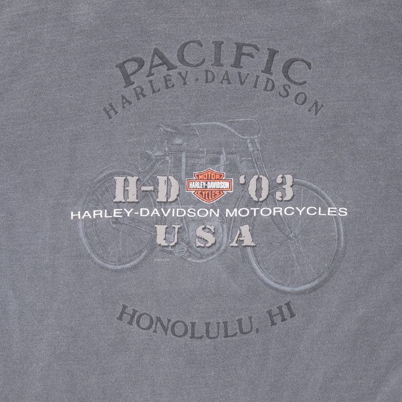 Vintage Harley Davidson Honolulu Hawaii 2003 Tee Shirt Size XL Made In Usa With Single Stitch Sleeves
