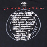 Vintage Dire Straits European Tour 1991 Tee Shirt Size Large With Single Stitch Sleeves