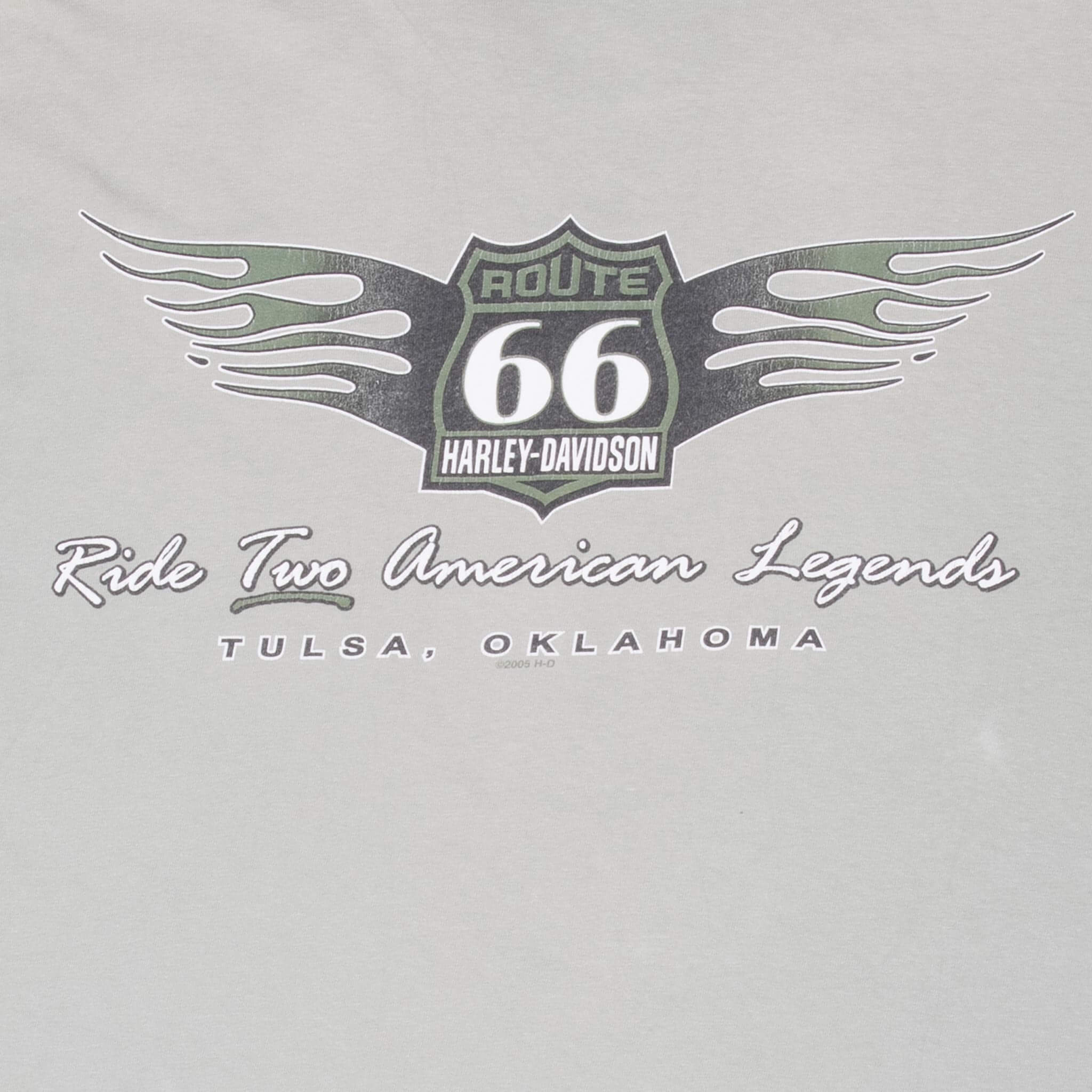 Vintage Harley Davidson Route 66 Tulsa Oklahoma Tee Shirt 2006 Size XL