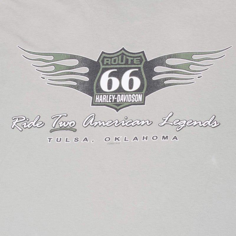 Vintage Harley Davidson Route 66 Tulsa Oklahoma Tee Shirt 2006 Size XL