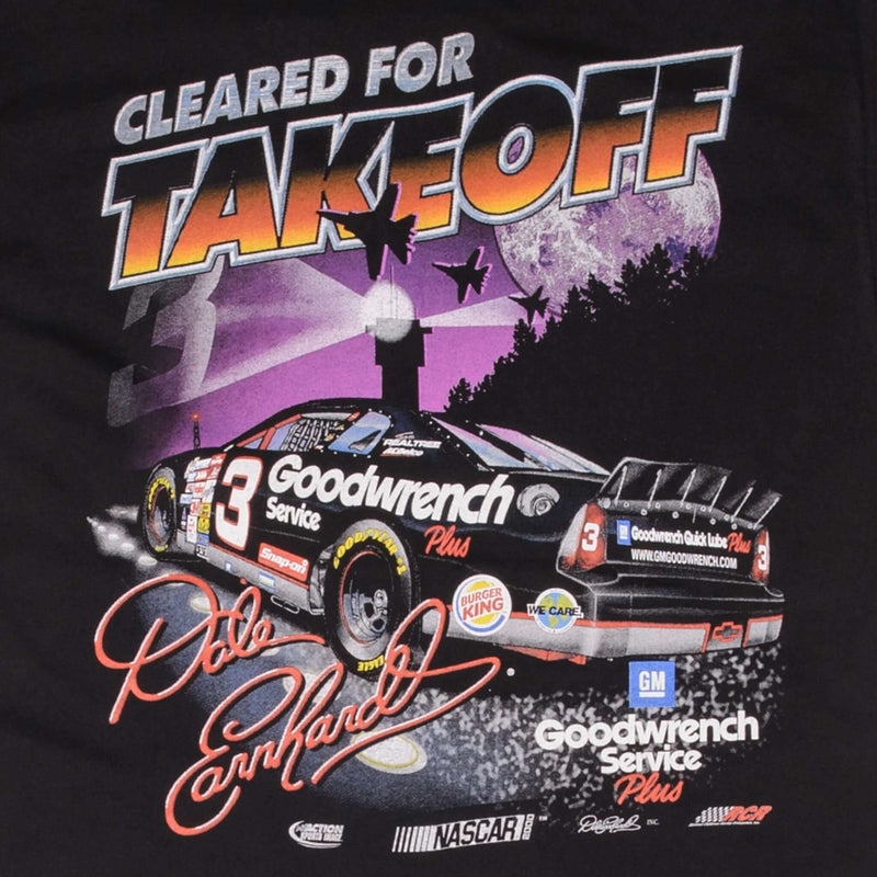 Vintage Nascar Dale Earnhardt Jet Black Attack 2000 Tee Shirt Size Large