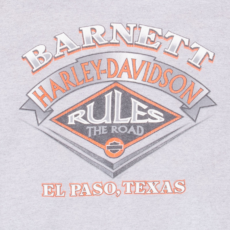 Vintage Harley Davidson Barnett El Paso Texas Zip Up Hoodie 2007 Size 2XL