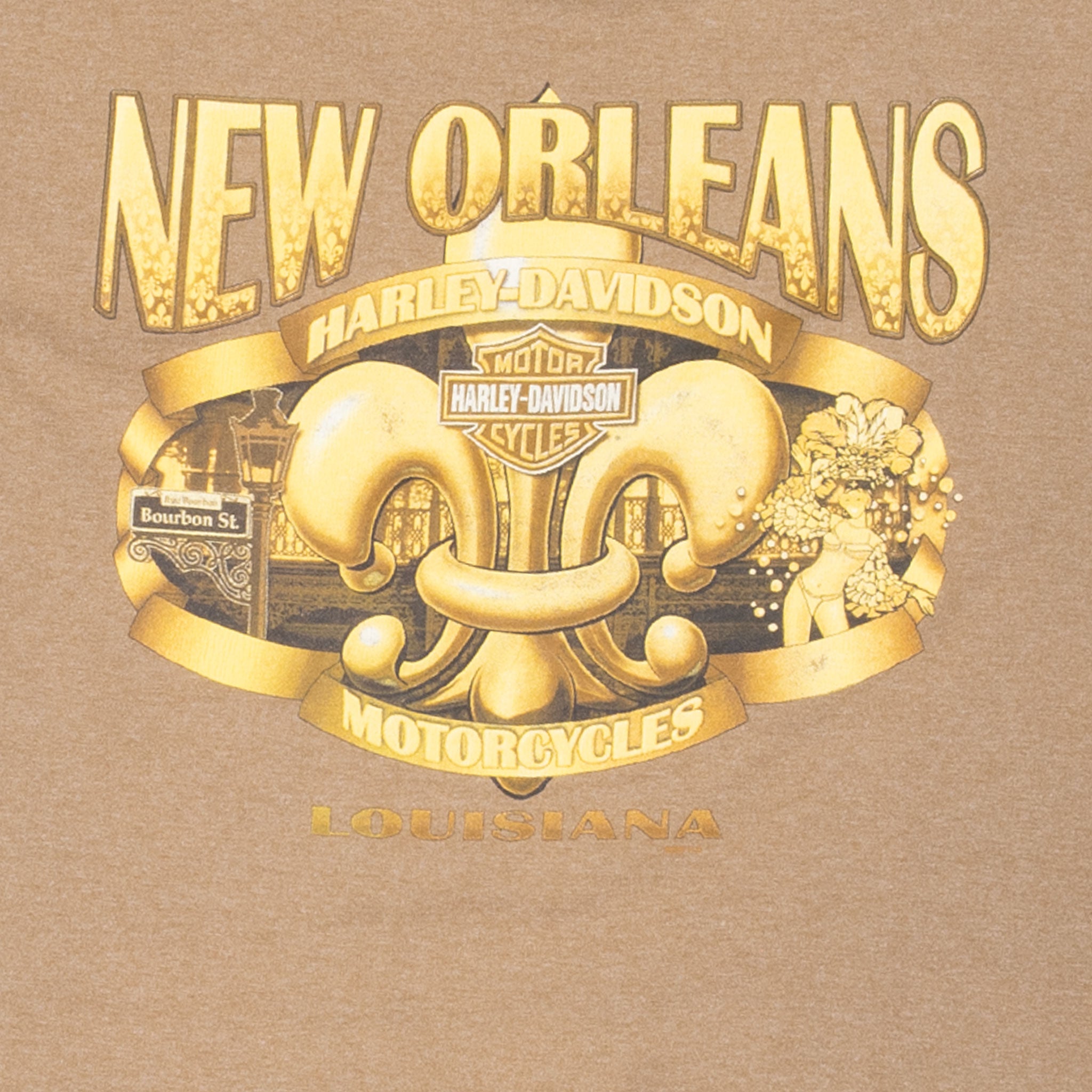 Vintage Harley Davidson New Orleans Louisiana Pocket Tee Shirt 2007 Size XL Made In Usa