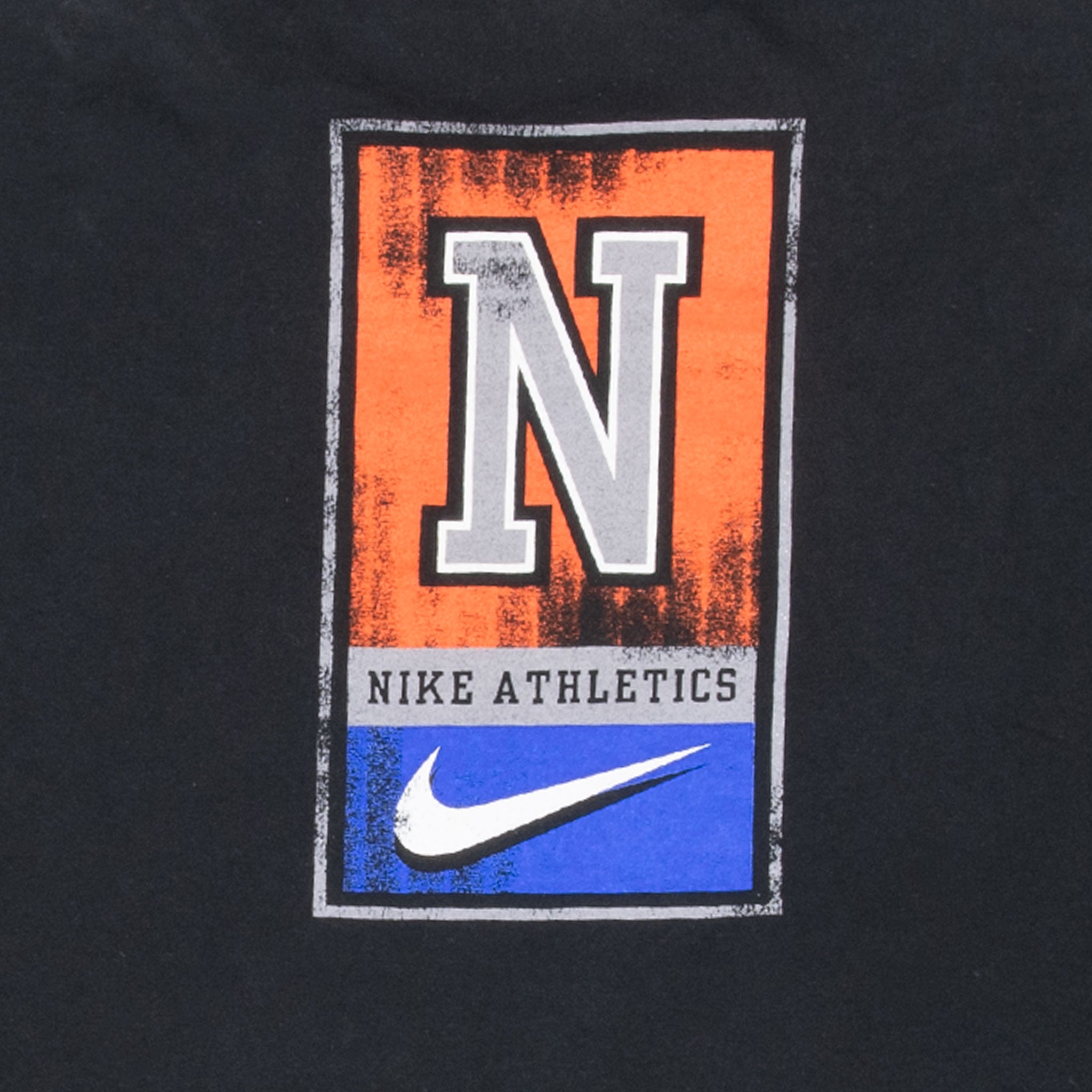 Vintage Nike Athletics Black Tee Shirt 1990S Size 2XL