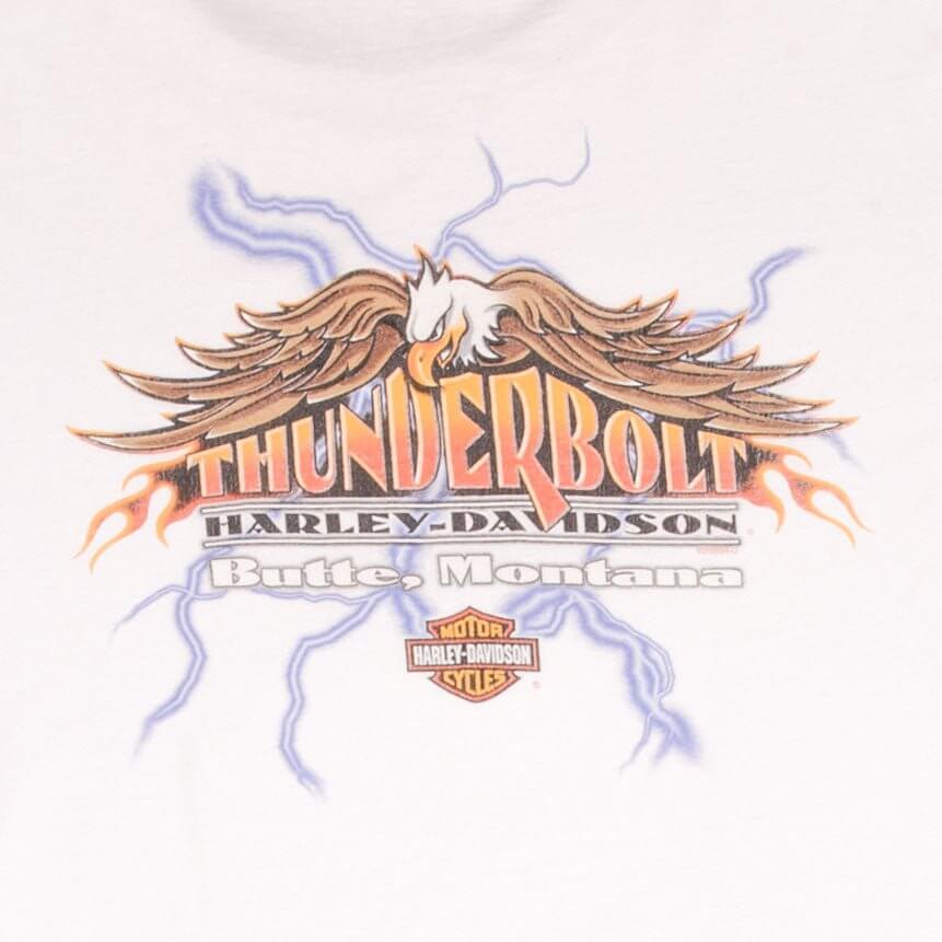 Vintage Harley Davidson Racing Long Sleeves White Tee Shirt 2002 Size 2XL Made In USA