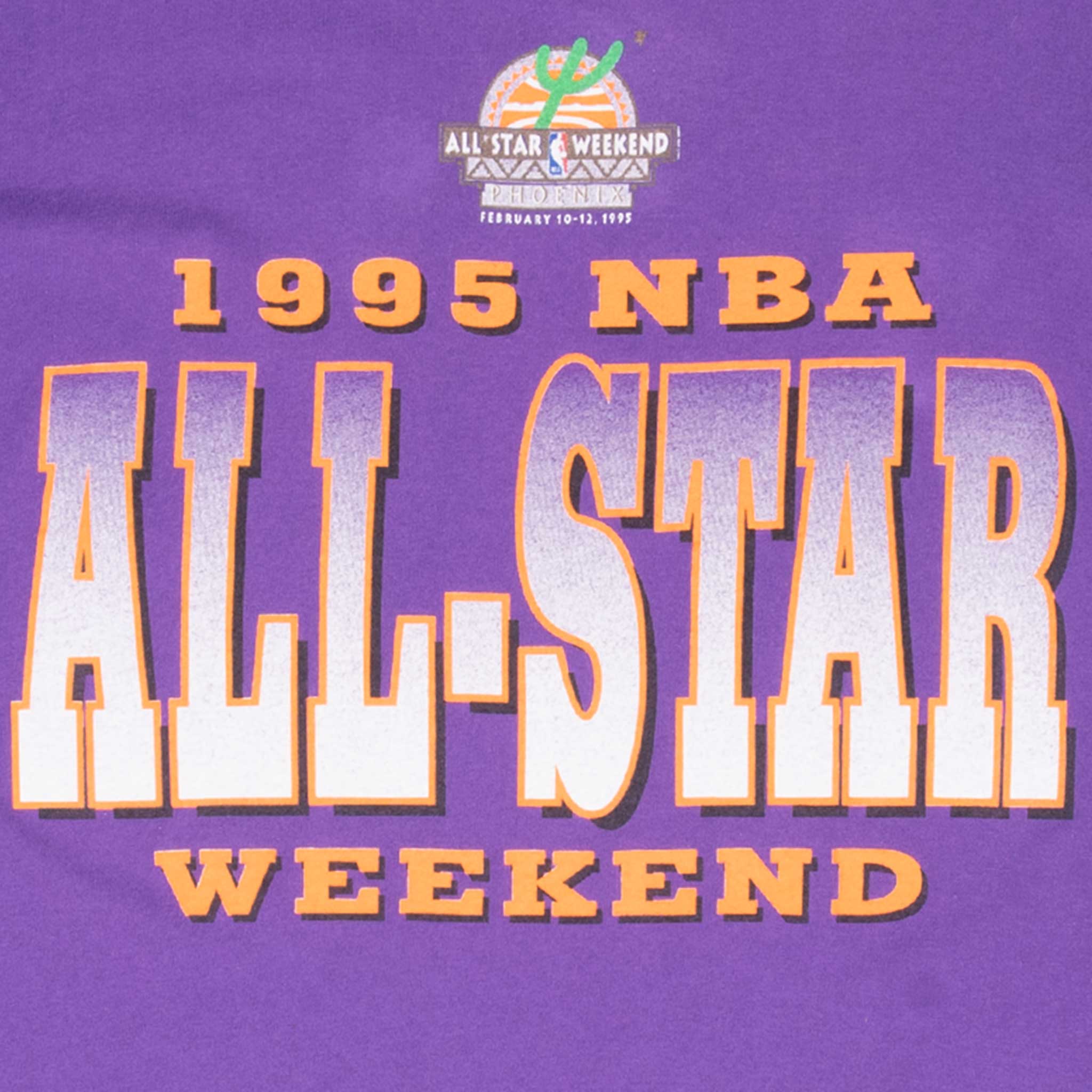 Vintage Nba Phoenix Suns All Star Weekend 1995 Purple Tee Shirt Size Large Made In Usa
