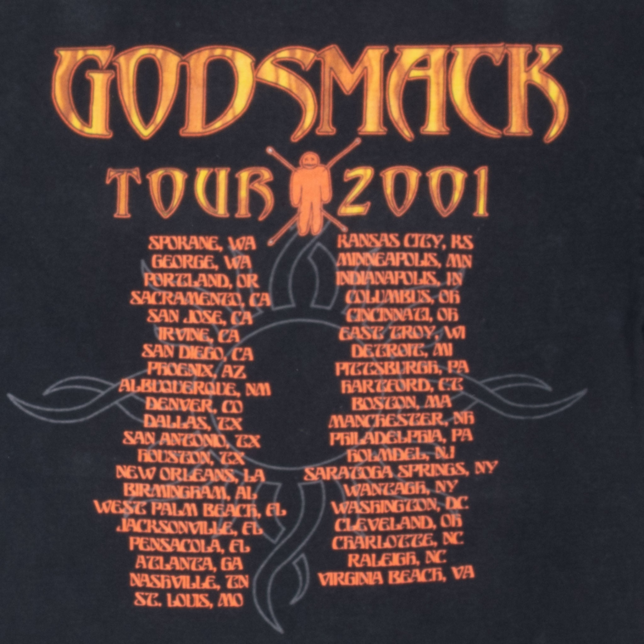 VINTAGE GODSMACK TOUR 2001 TEE SHIRT MEDIUM