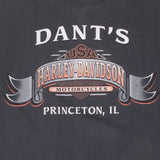 Vintage Harley Davidson Princeton Illinois Tee Shirt 1998 Size Large Made In Usa