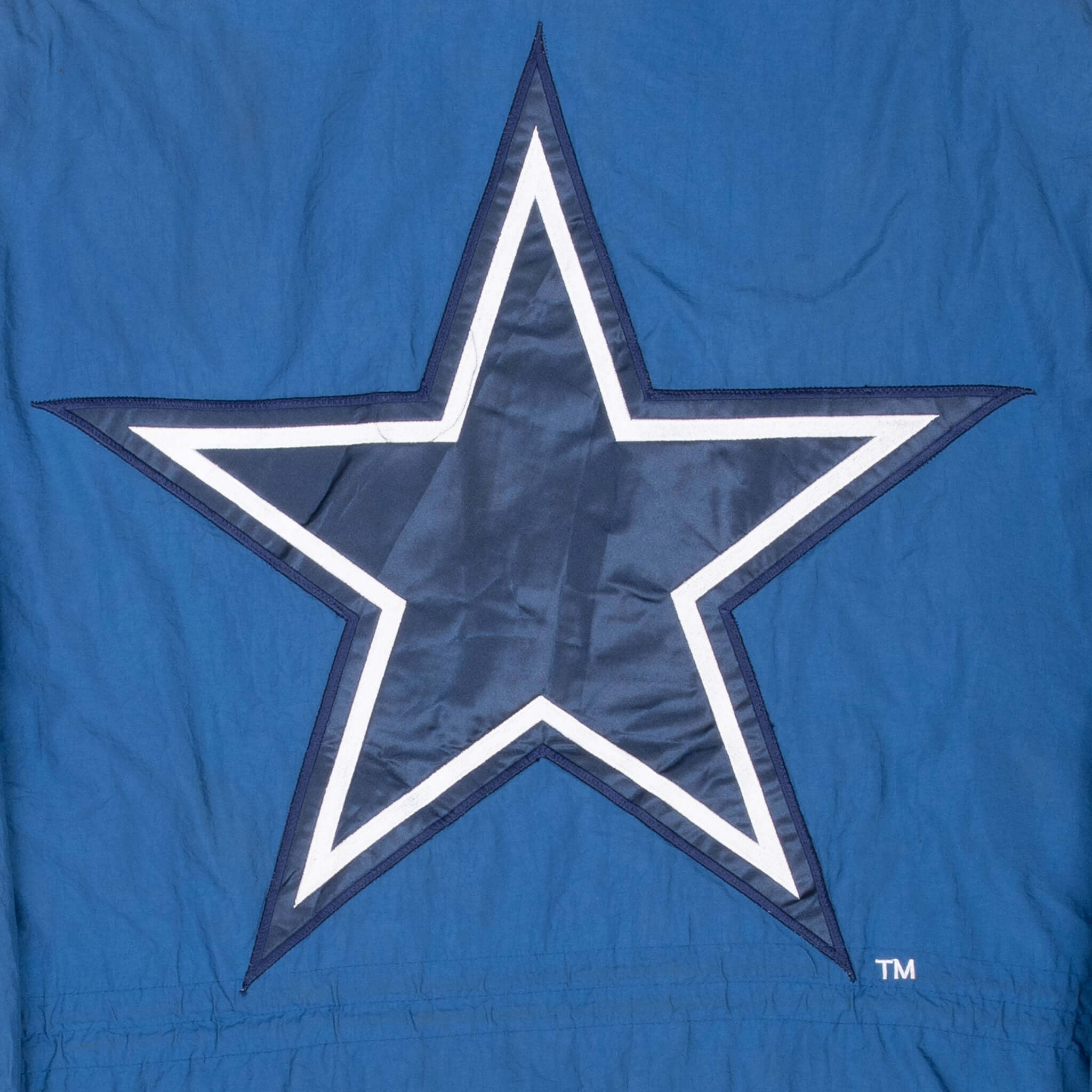 Vintage Nfl Dallas Cowboys Heavy Long Coat With Detachable Hood Jacket 1990S Size 2XL