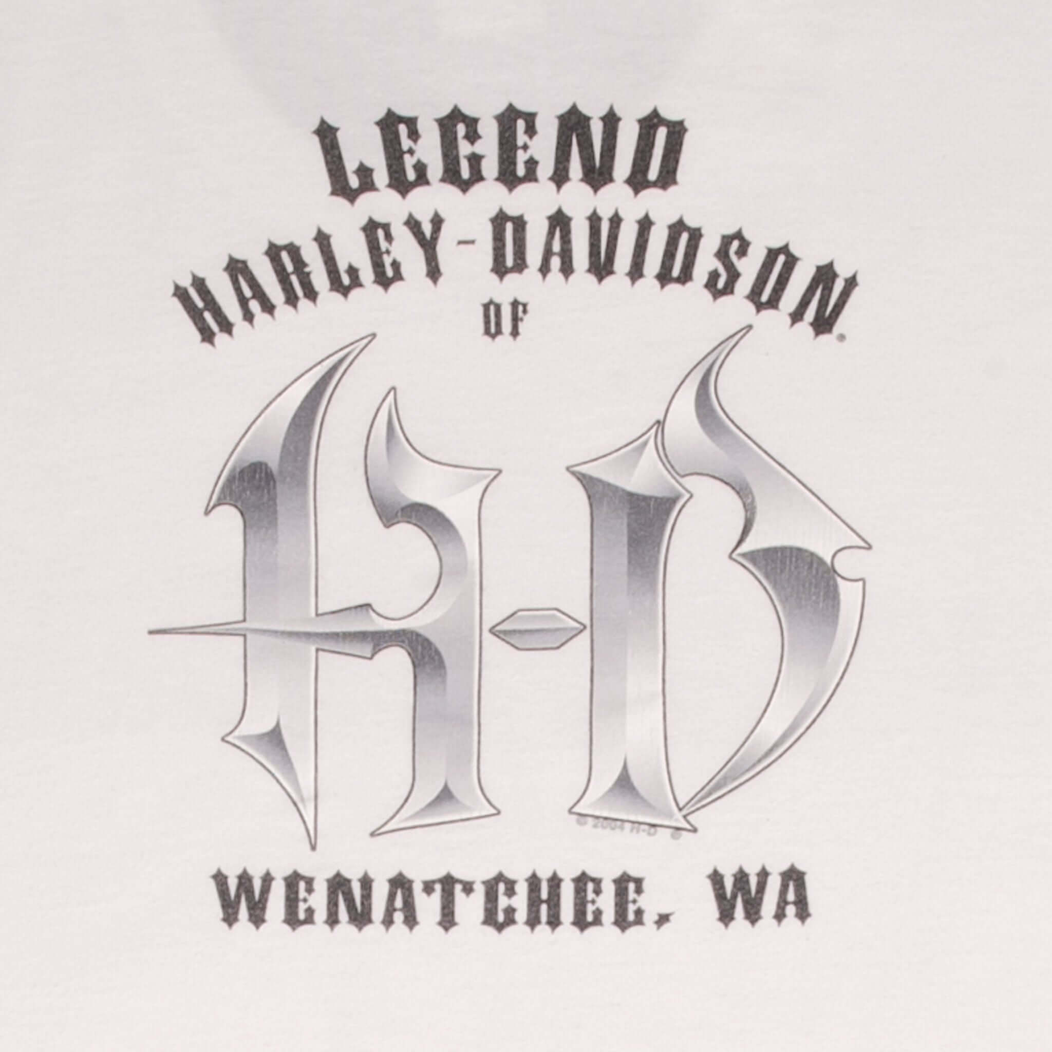 Vintage Harley Davidson Long Sleeves Flame Tee Shirt 2007 Size Large