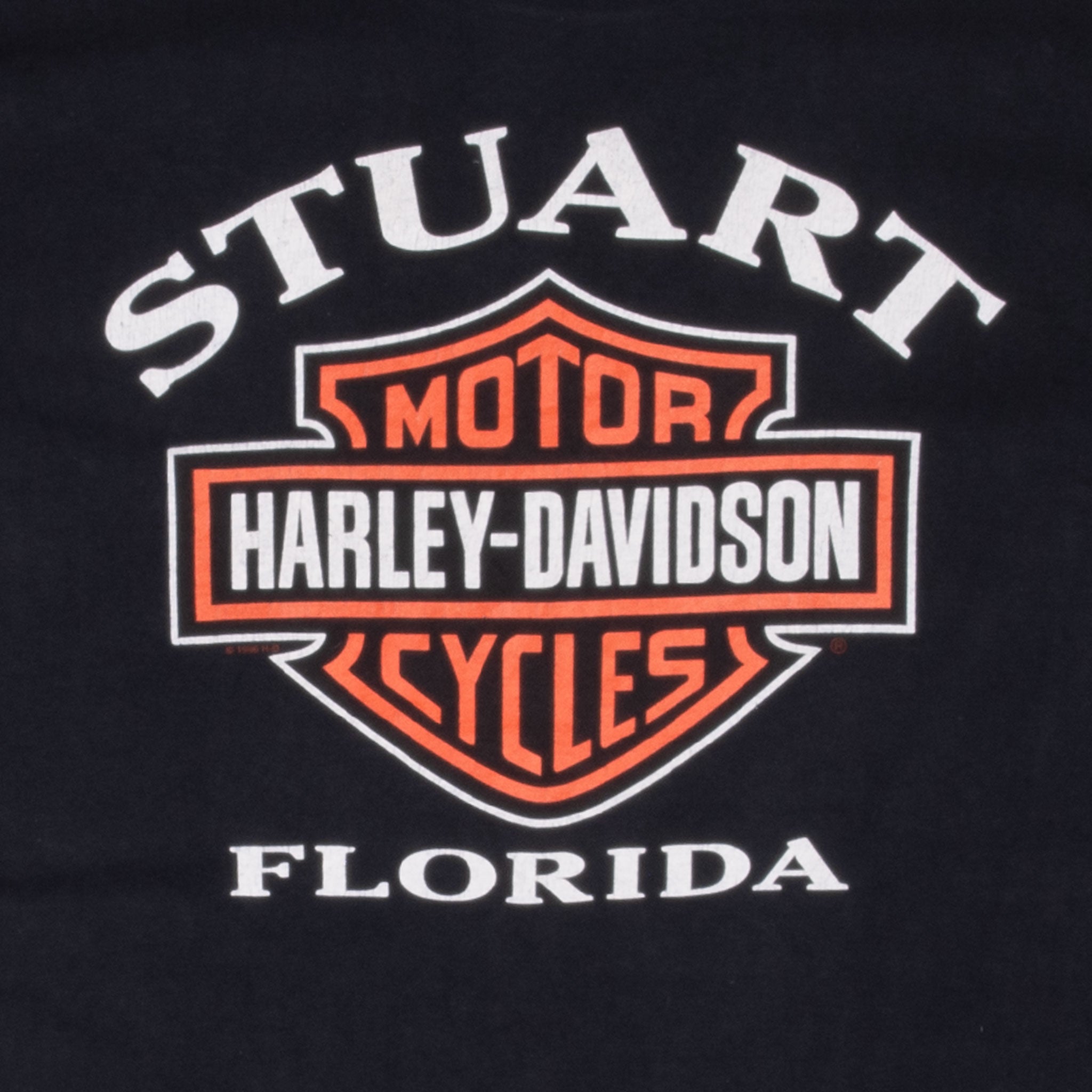 Vintage Harley Davidson Stuwart Florida 1997 Tee Shirt Size Large Made In Usa