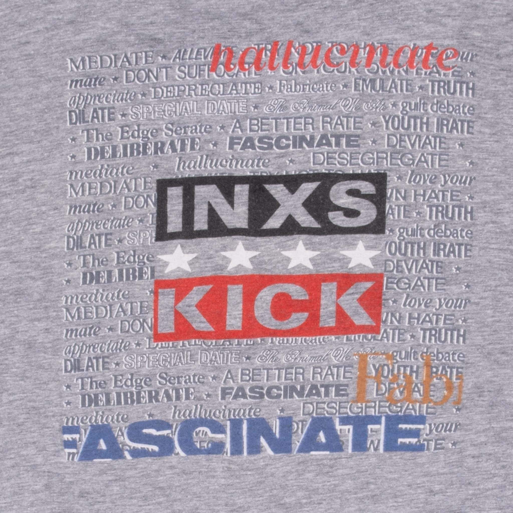 Vintage Inxs Need You Tonight/Mediate Tee Shirt 1980S Size Large Made In USA With Single Stitch Sleeves