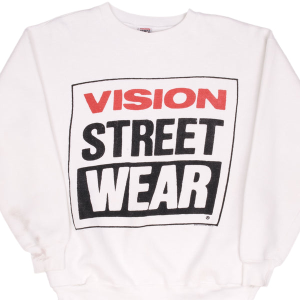 Vintage Vision Streetwear Skate 1987S Sweatshirt With Pockets Size Large