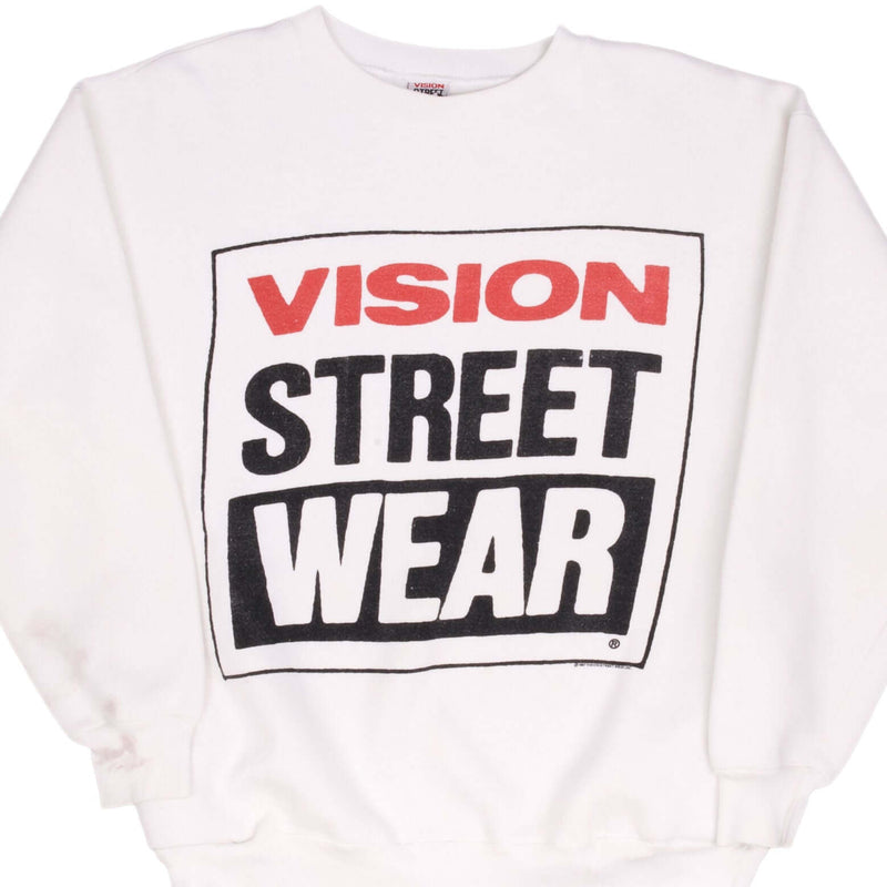 Vintage Vision Streetwear Skate 1987S Sweatshirt With Pockets Size Large