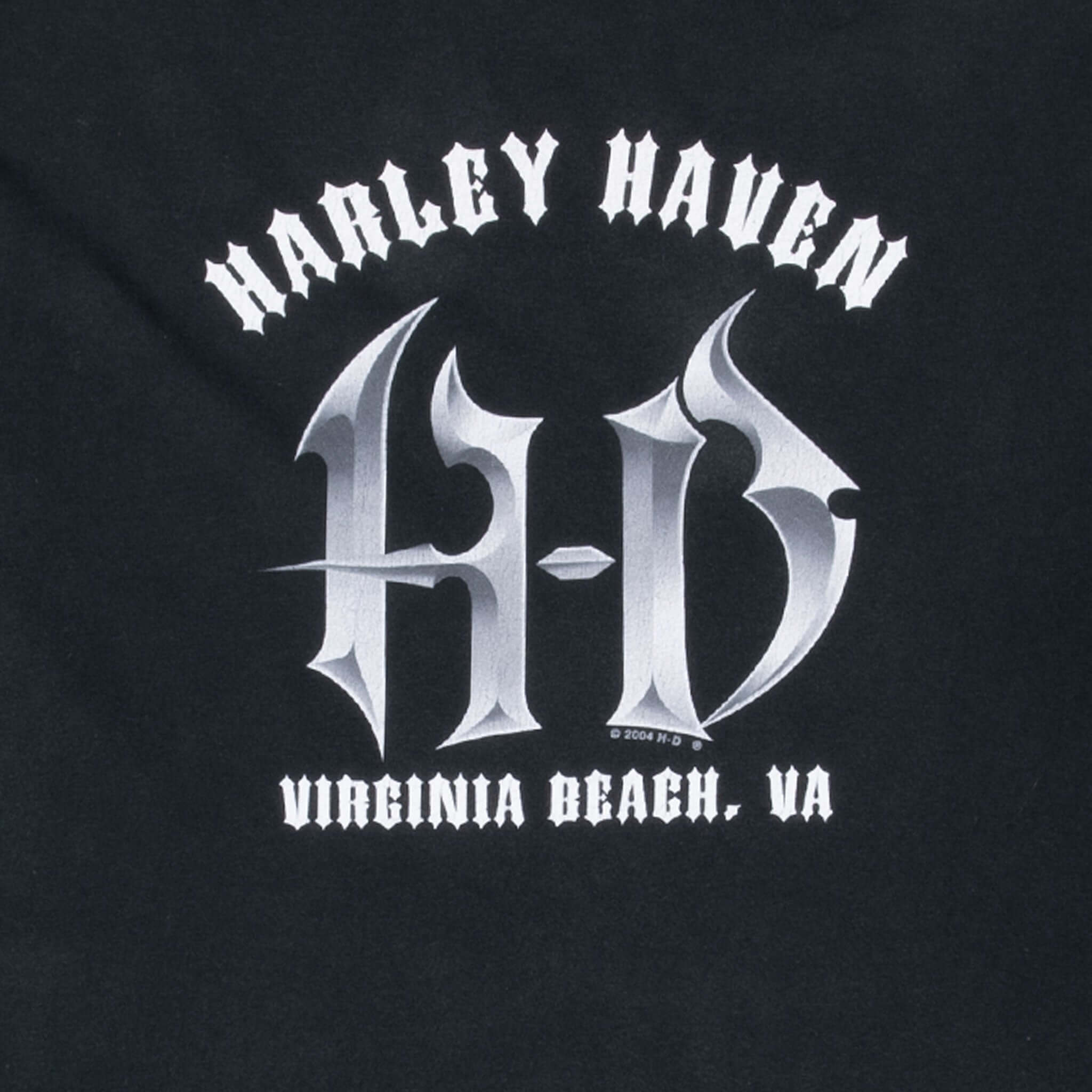 Vintage Harley Davidson Eagle Virginia Beach 2004 Tee Shirt Size 2XL