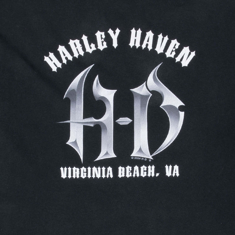 Vintage Harley Davidson Eagle Virginia Beach 2004 Tee Shirt Size 2XL