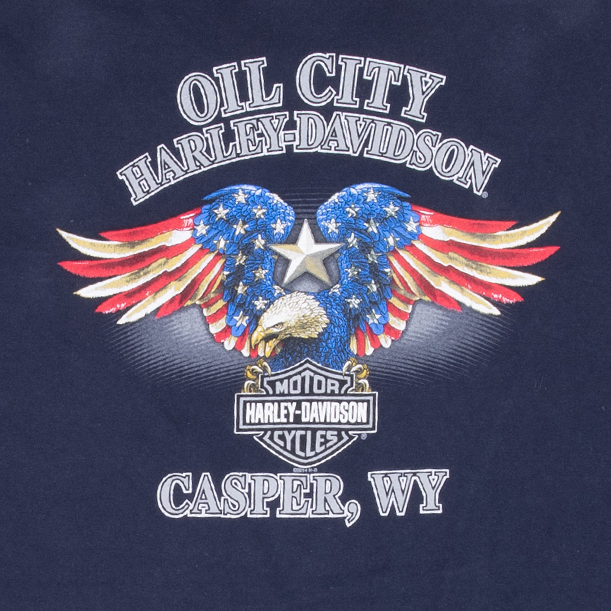 Vintage Harley Davidson Casper Wyoming Pocket Tee Shirt Size 2XL