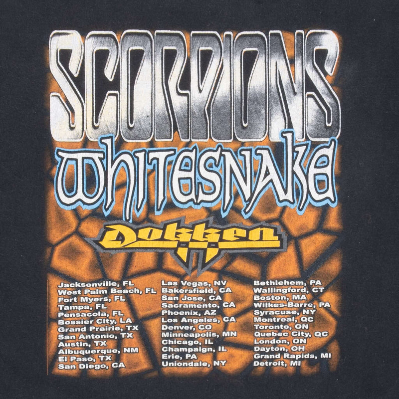 Vintage Scorpions Bad For Good Black Long Sleeve Tee Shirt 2000S Size Large