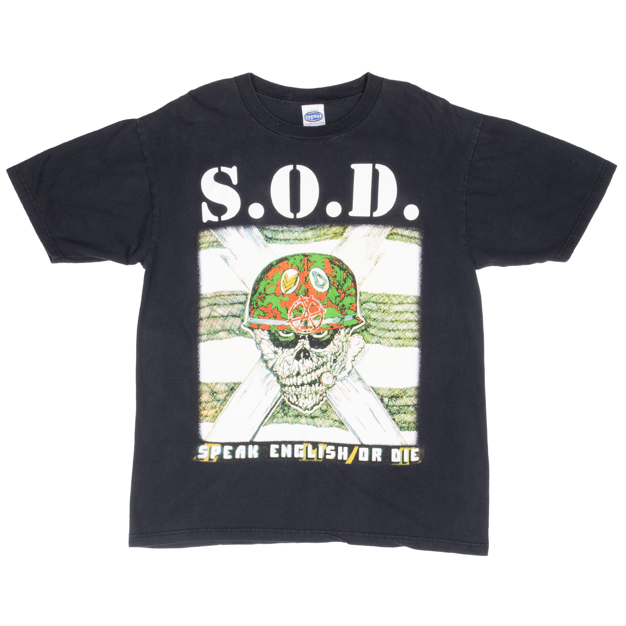 Vintage S.O.D. Stormtroopers Of Death Speak English Or Die Tee Shirt 2000S Size Large