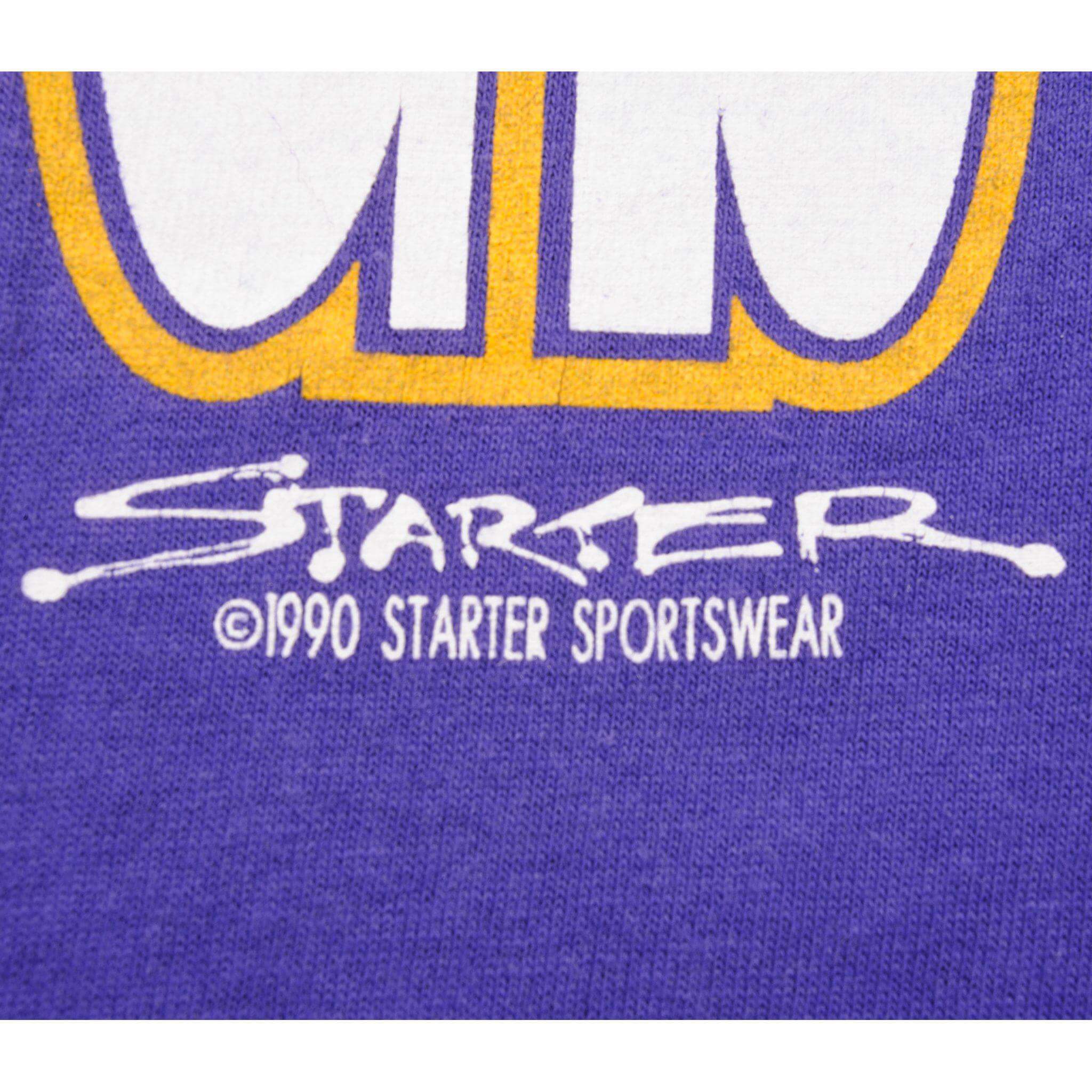 VINTAGE STARTER NFL MINNESOTA VIKINGS TEE SHIRT 1990 SIZE LARGE MADE IN USA