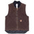 Vintage Carhartt Brown Quilt Lined Vest Jacket V02Dkb 2004 Size Medium Made In USA