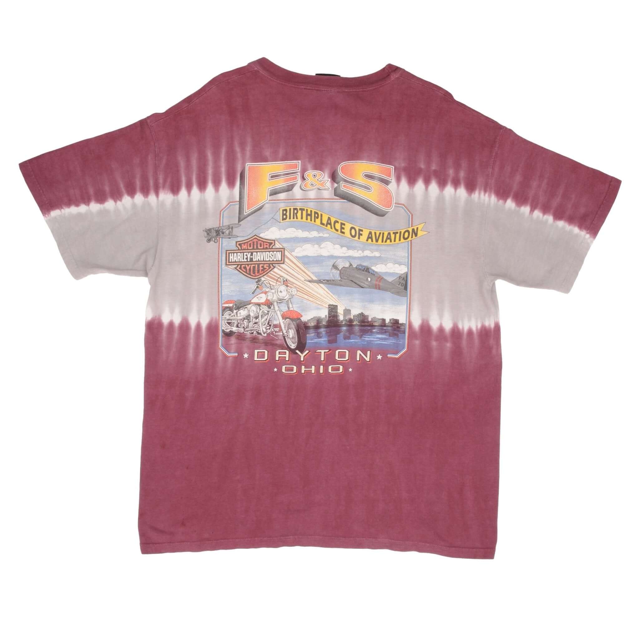 VINTAGE TIE DYE HARLEY DAVIDSON DAYTONA TEE SHIRT 2000 SIZE LARGE
