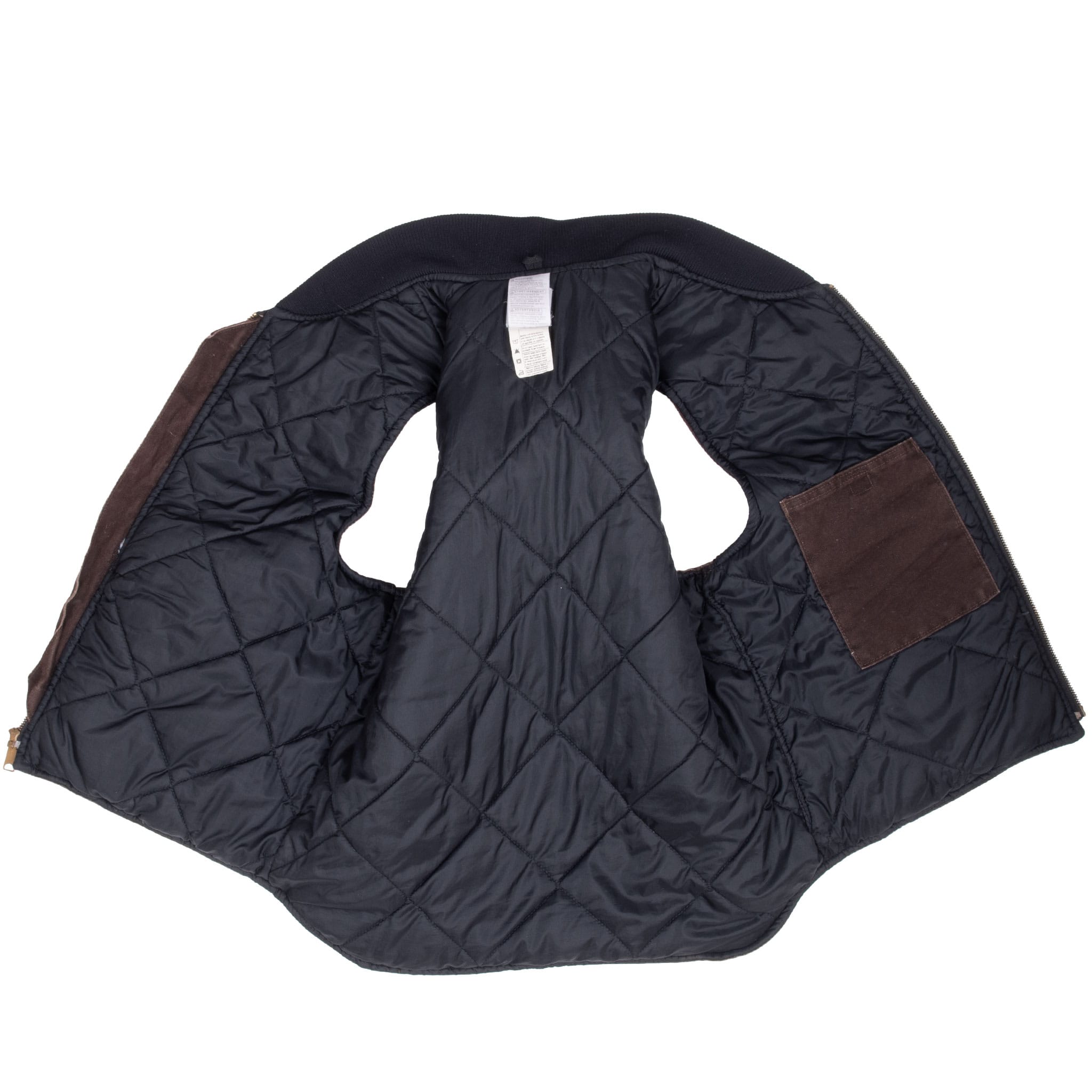 Vintage Carhartt Brown Quilt Lined Vest Jacket V02Dkb 2004 Size Medium Made In USA