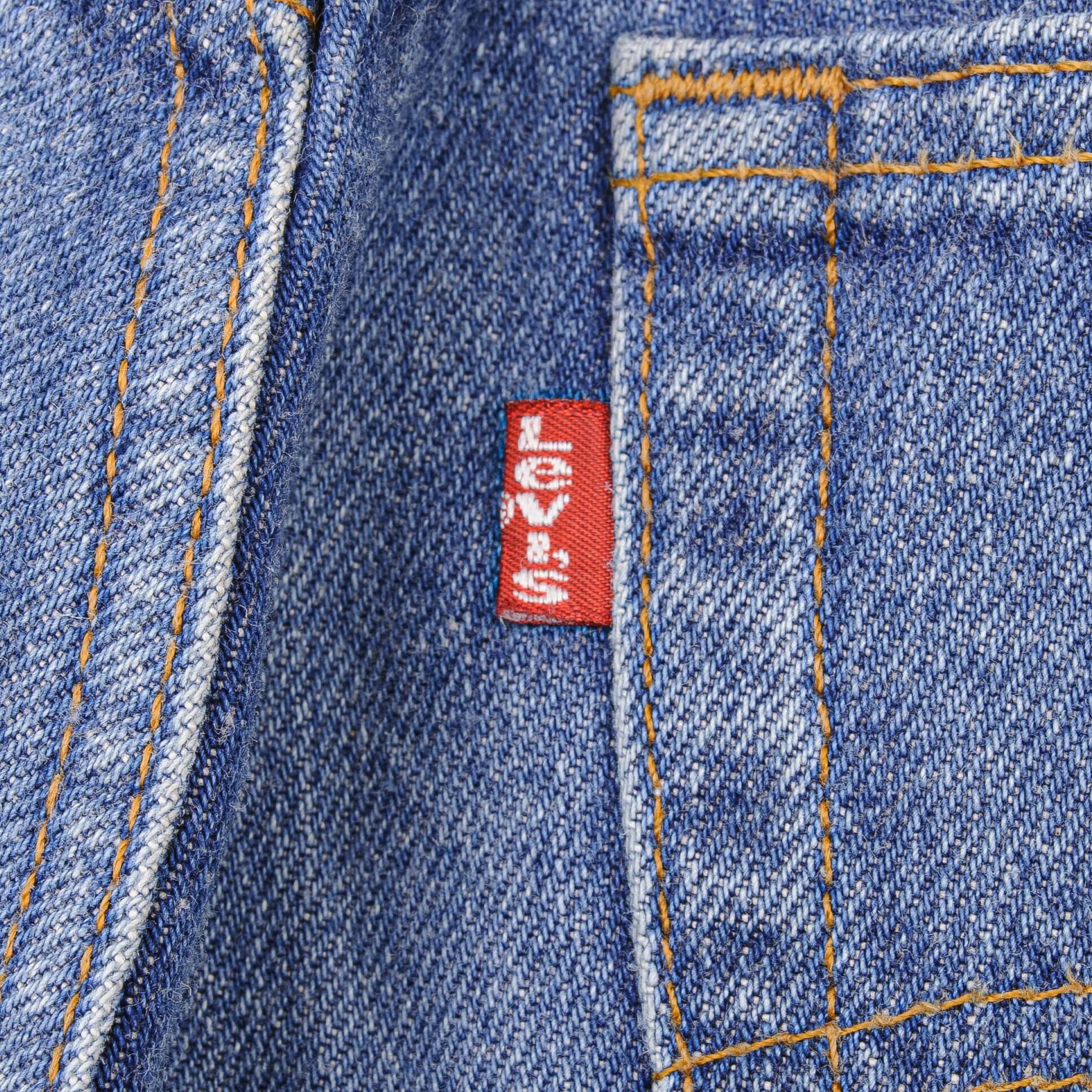 Beautiful Indigo Levis 501 Jeans 1980s Made in USA with Medium Wash  Size on tag 34X36 Actual Size 33X33 Back Button #546