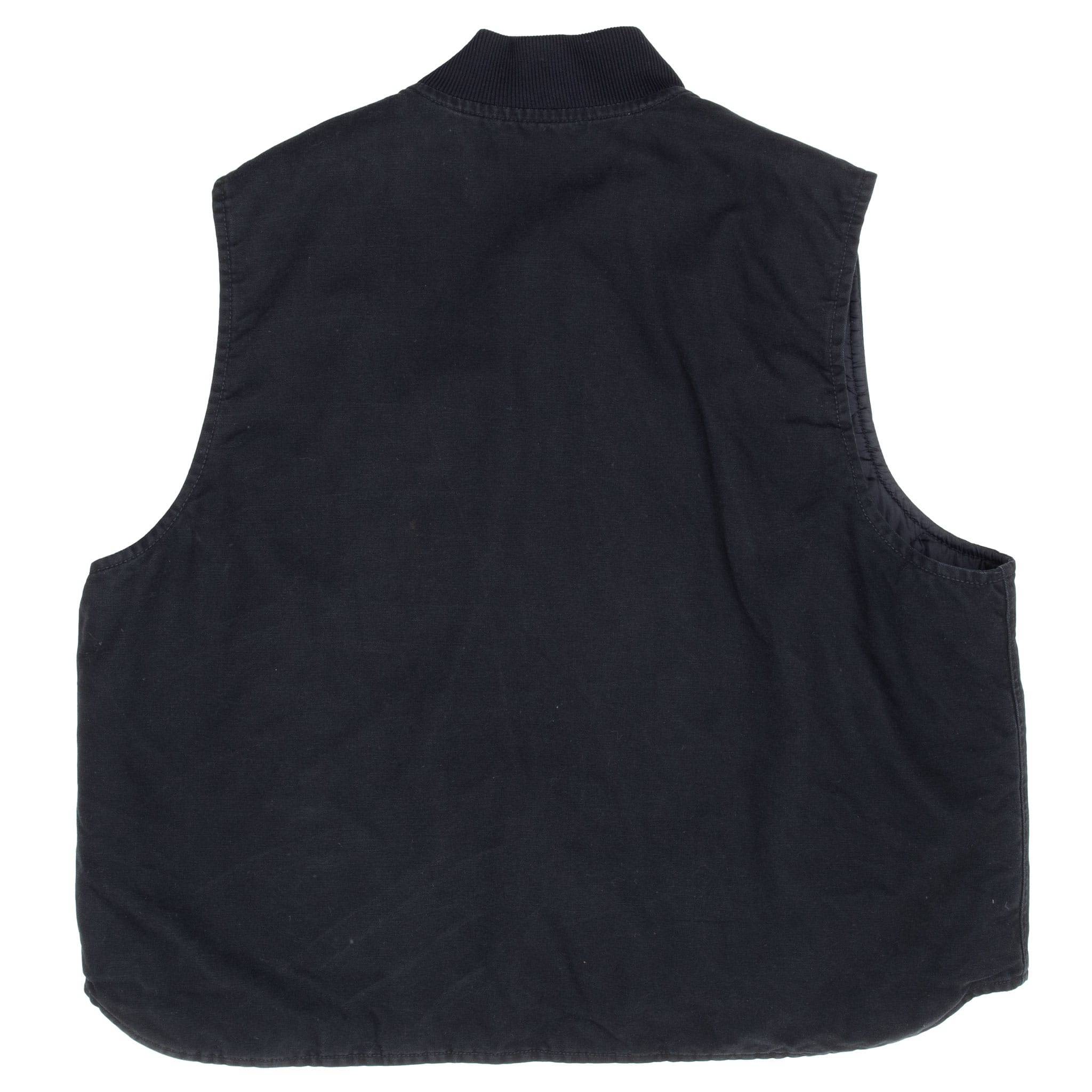 Vintage Carhartt Quilt Lined Black Vest Jacket V01Blk 2012 Size 3Xl