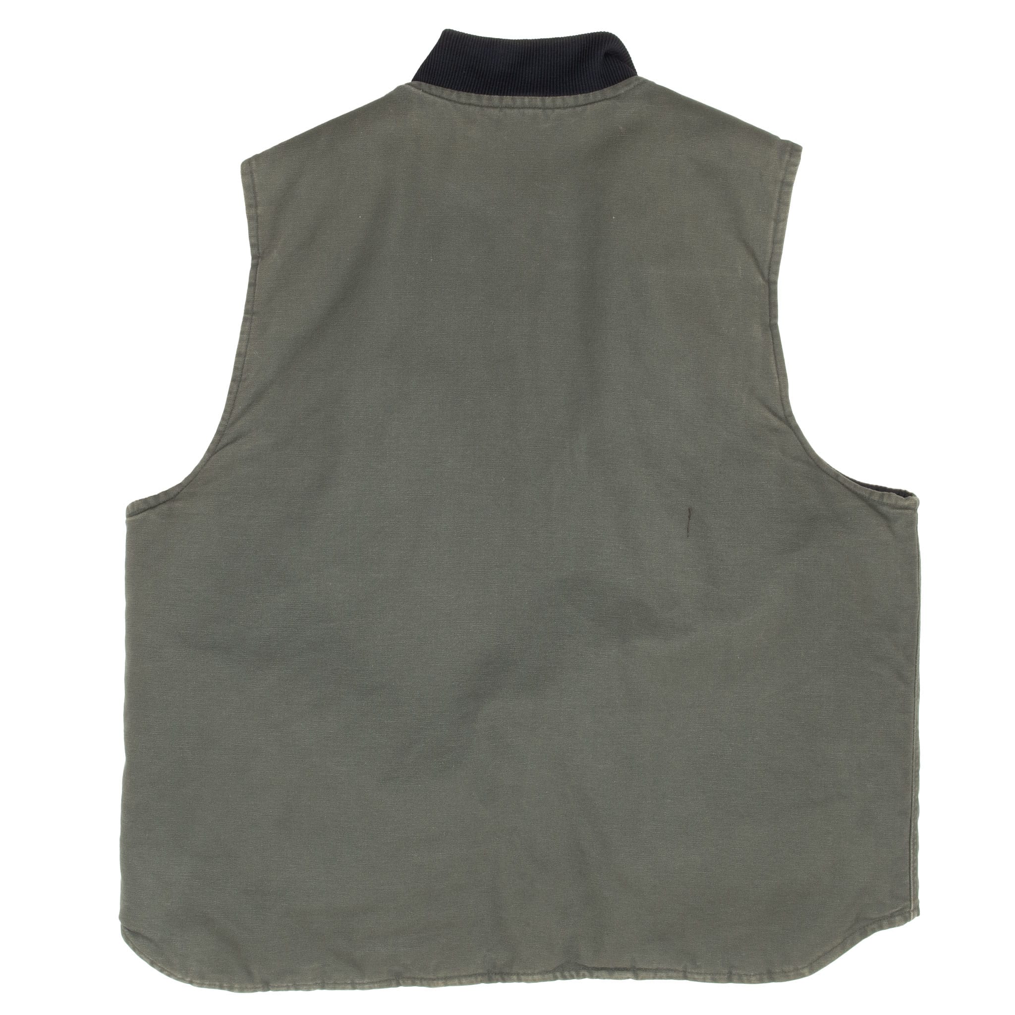 Vintage Carhartt Quilt Lined Green Vest Jacket 2004 V01Dgr Size 2Xl Tall Made In USA