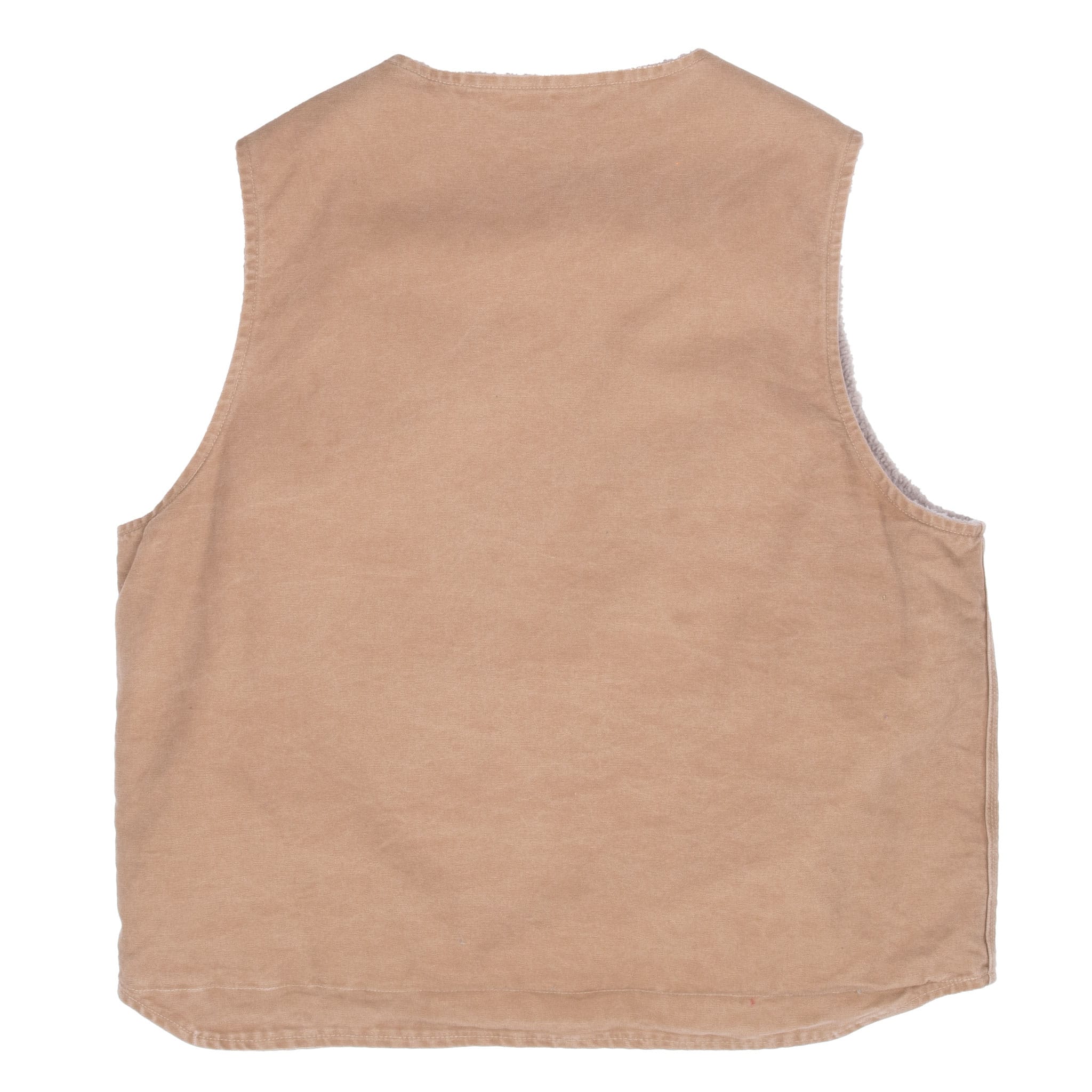 Vintage Carhartt Sherpa Lined Beige Vest Jacket 2014 V26FRB Size 2XL