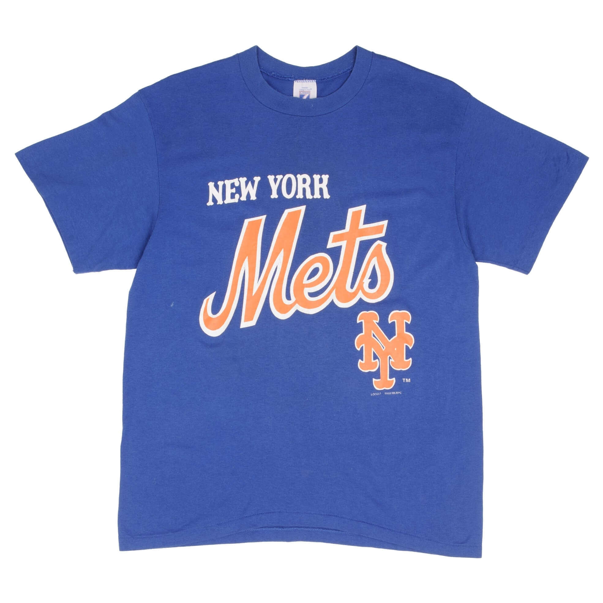 Vintage Blue MLB New York Mets 1988 Tee Shirt Size Medium Made In USA With Single Stitch