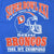 Close-up of Denver Broncos Super Bowl XXI helmet and 1986 AFC Champions graphic