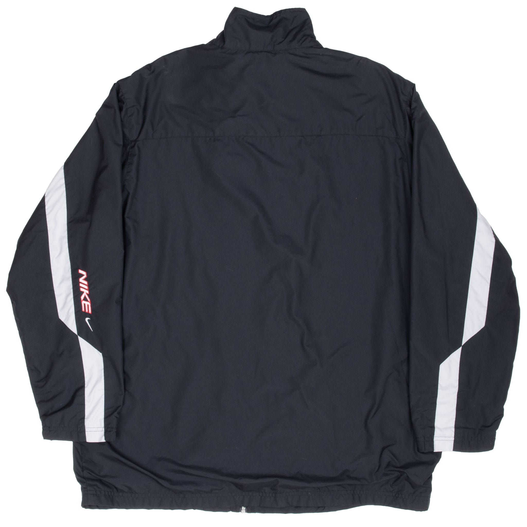 VINTAGE NIKE BLACK SWOOSH WINDBREAKER JACKET 2000S XL