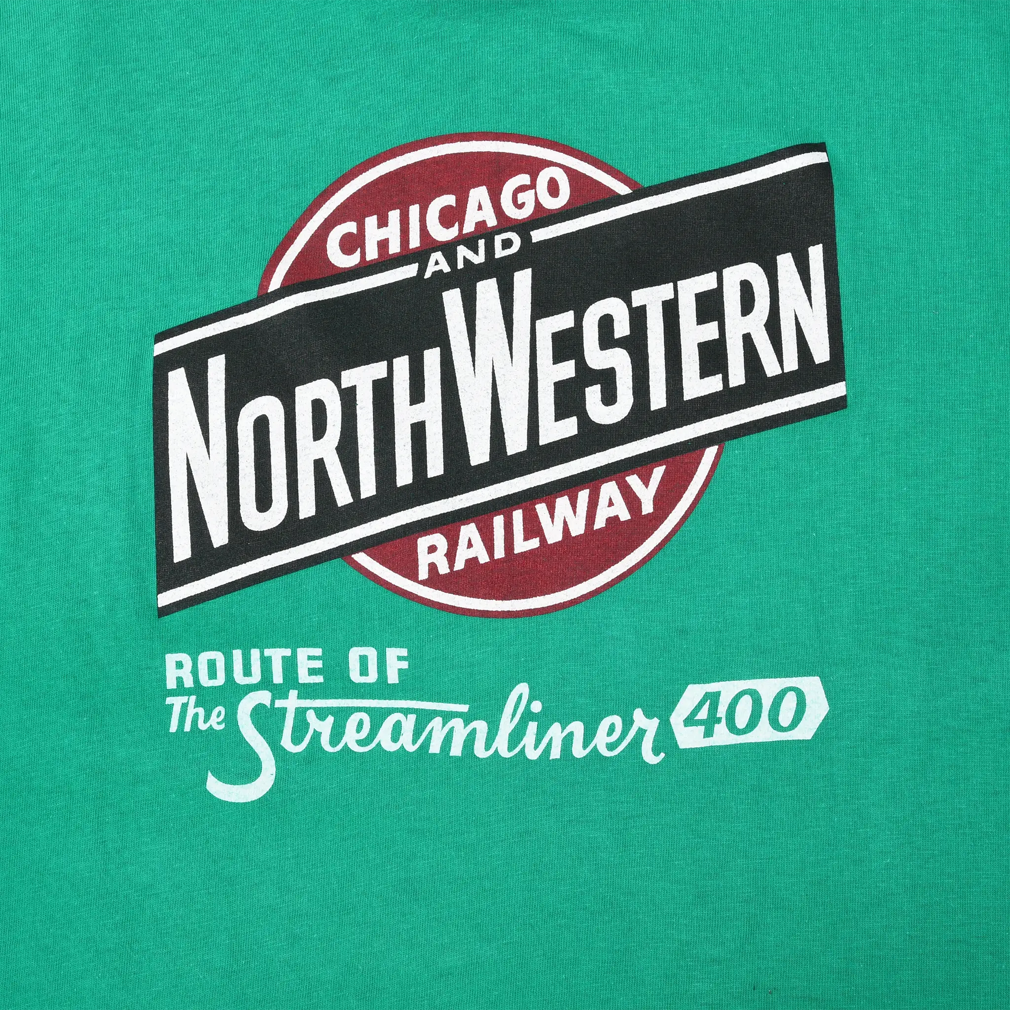 Close-up of Chicago & North Western Railway Route of the Streamliner 400 chest print