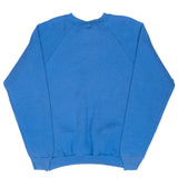 Vintage Fruit Of The Loom Blank Blue Crewneck Sweatshirt 1990 Large Deadstock Made In USA