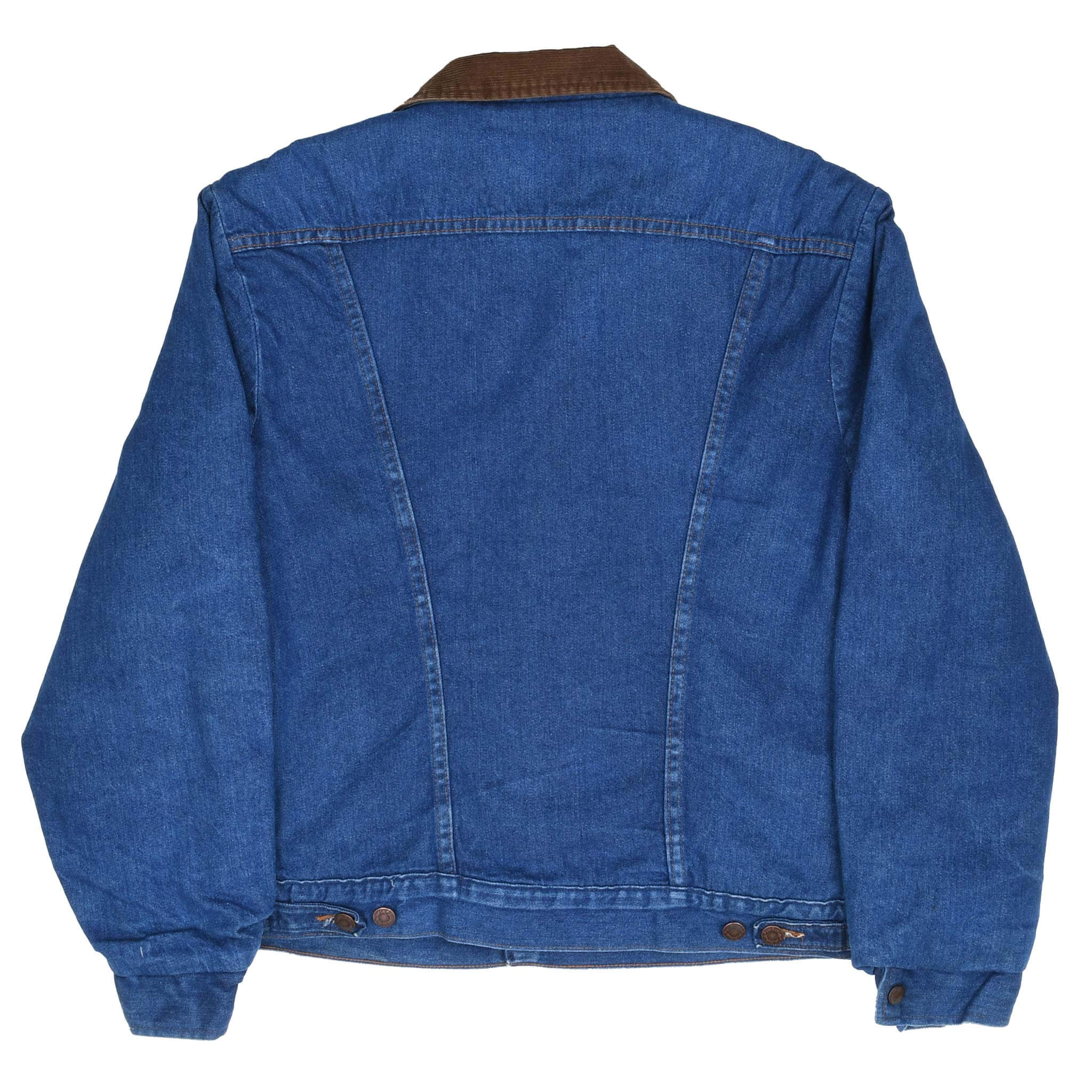 Vintage Wrangler Fur Lined Denim Jacket 1970S Size 42 Made In Usa