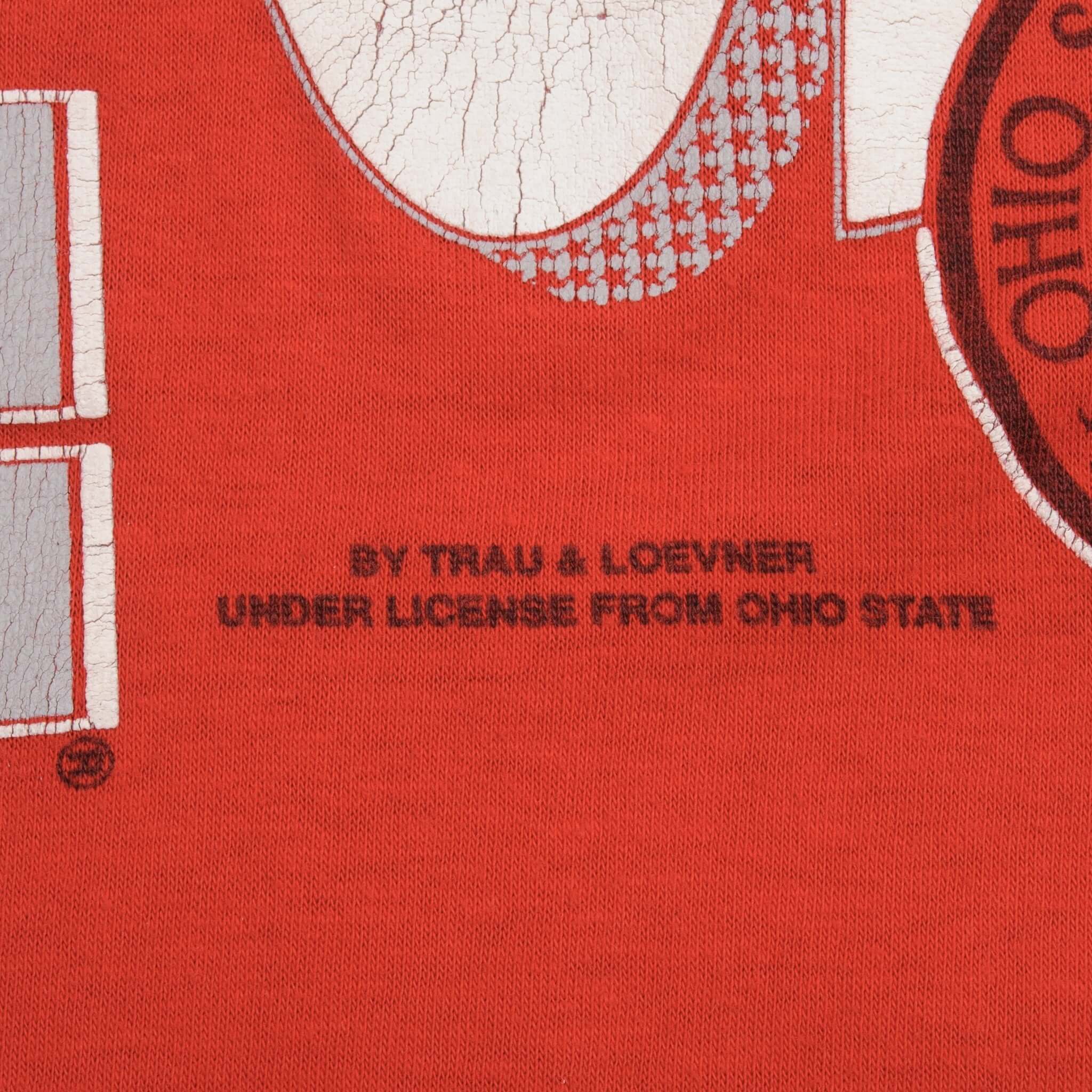 Vintage Ohio State Buckeyes Football OSU Tee Shirt 1990S Size Large Made In USA With Single Stitch Sleeves