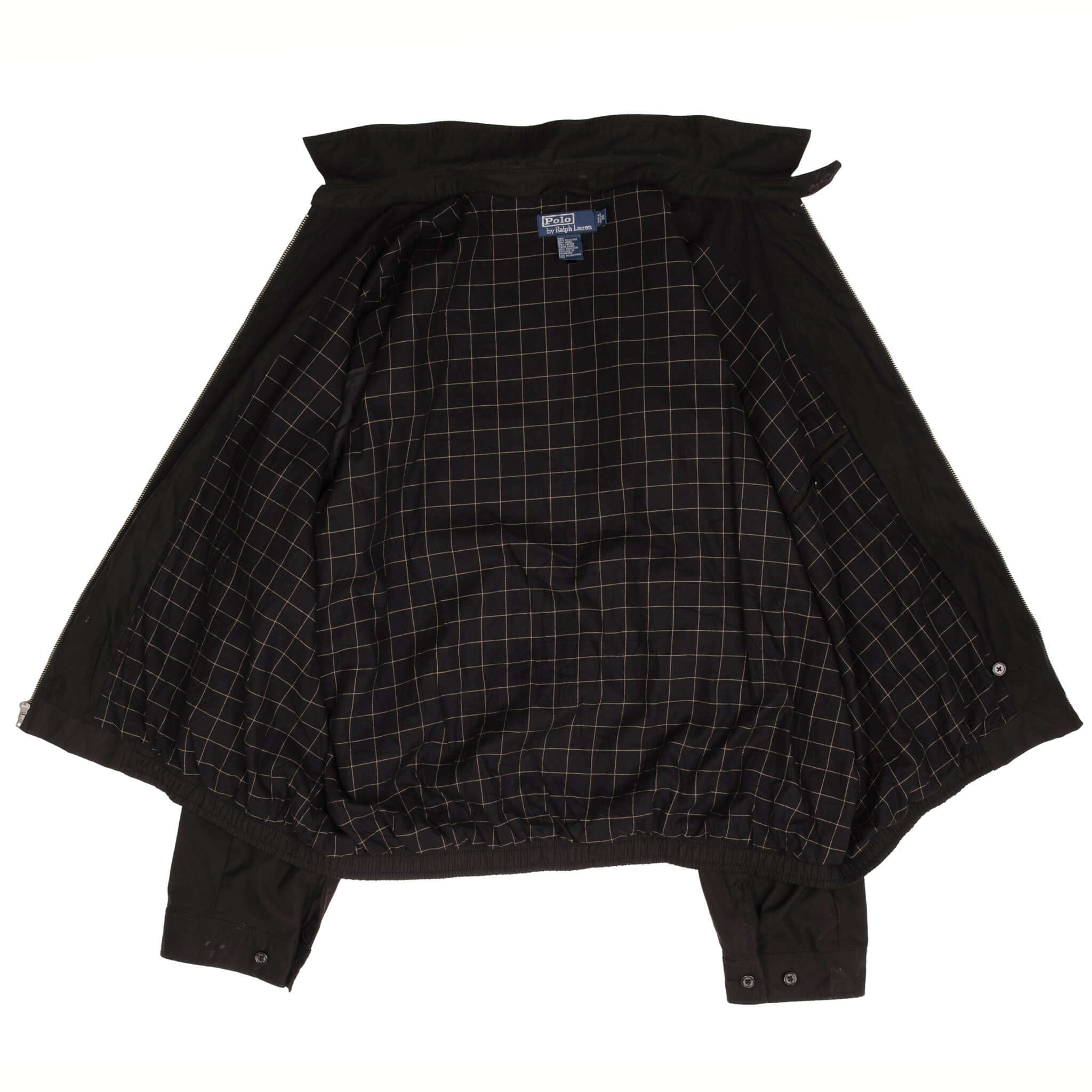 Vintage Polo Ralph Lauren Black Harrington Golf Jacket 1990S Size 2XL