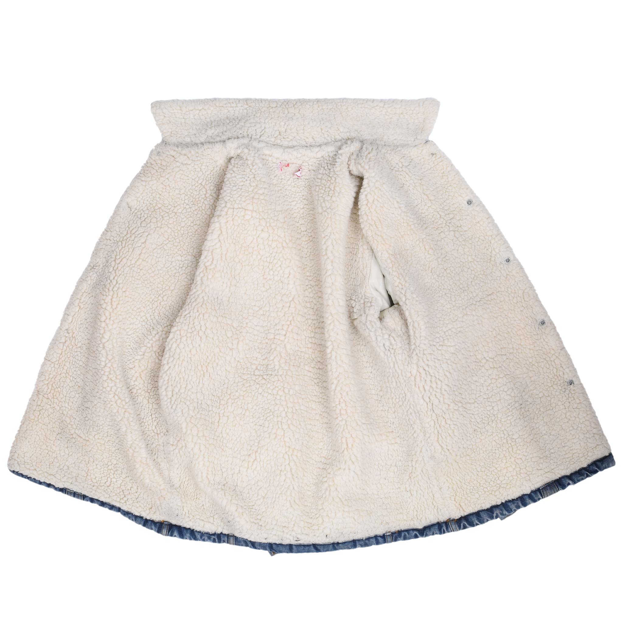 Vintage Levis Sherpa Trucker Denim Jacket Medium Wash Clean 1970s Size 42 Made In USA