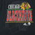 Close-up of front Chicago Blackhawks print with red lettering, team logo and Apex One branding