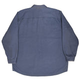 Vintage L.L.Bean Flannel Lined Blue Canvas Over Shirt 1990S Size 2XL