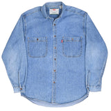 Vintage Levis Denim Blue Pocket Shirt 1990S Size Medium