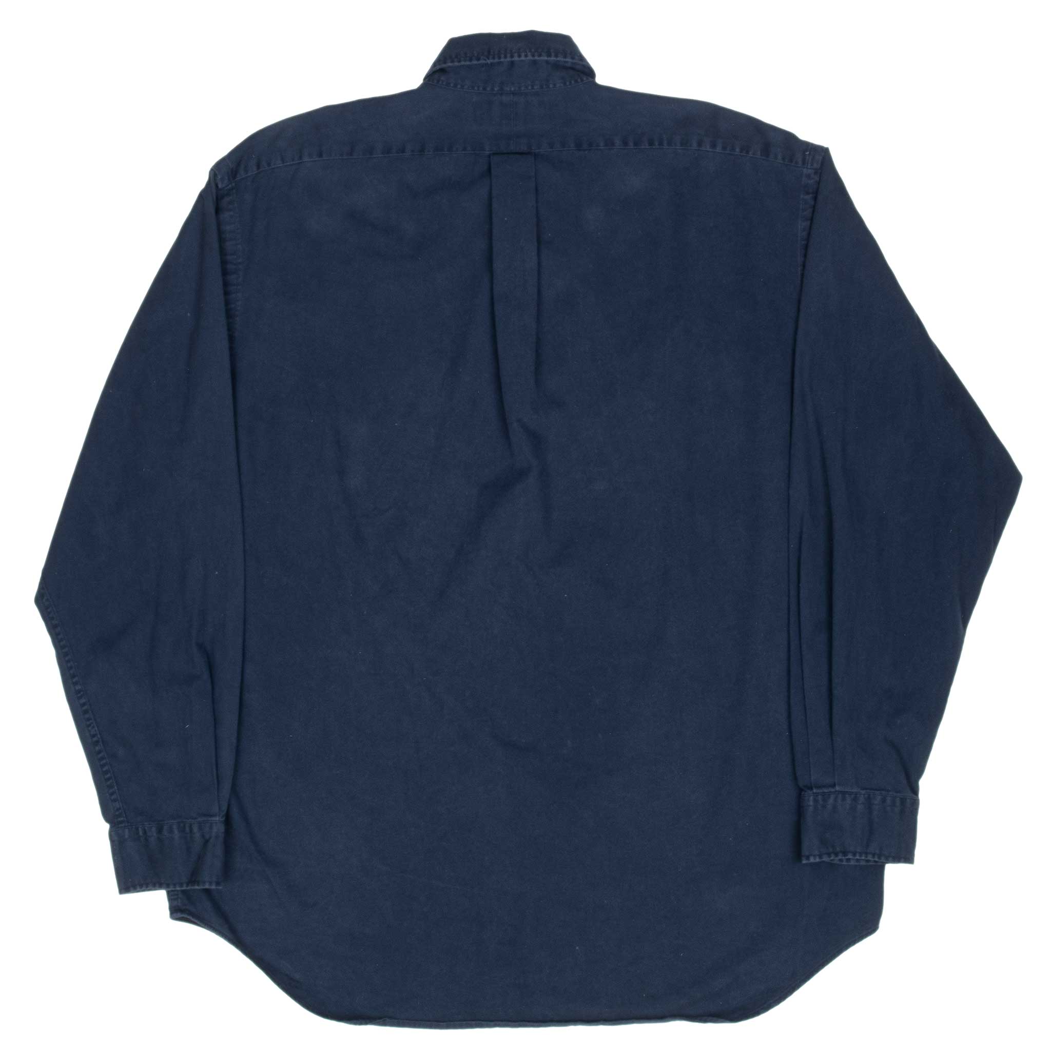 Vintage Ralph Lauren Blue Shirt 1990S Size Large Made In Usa