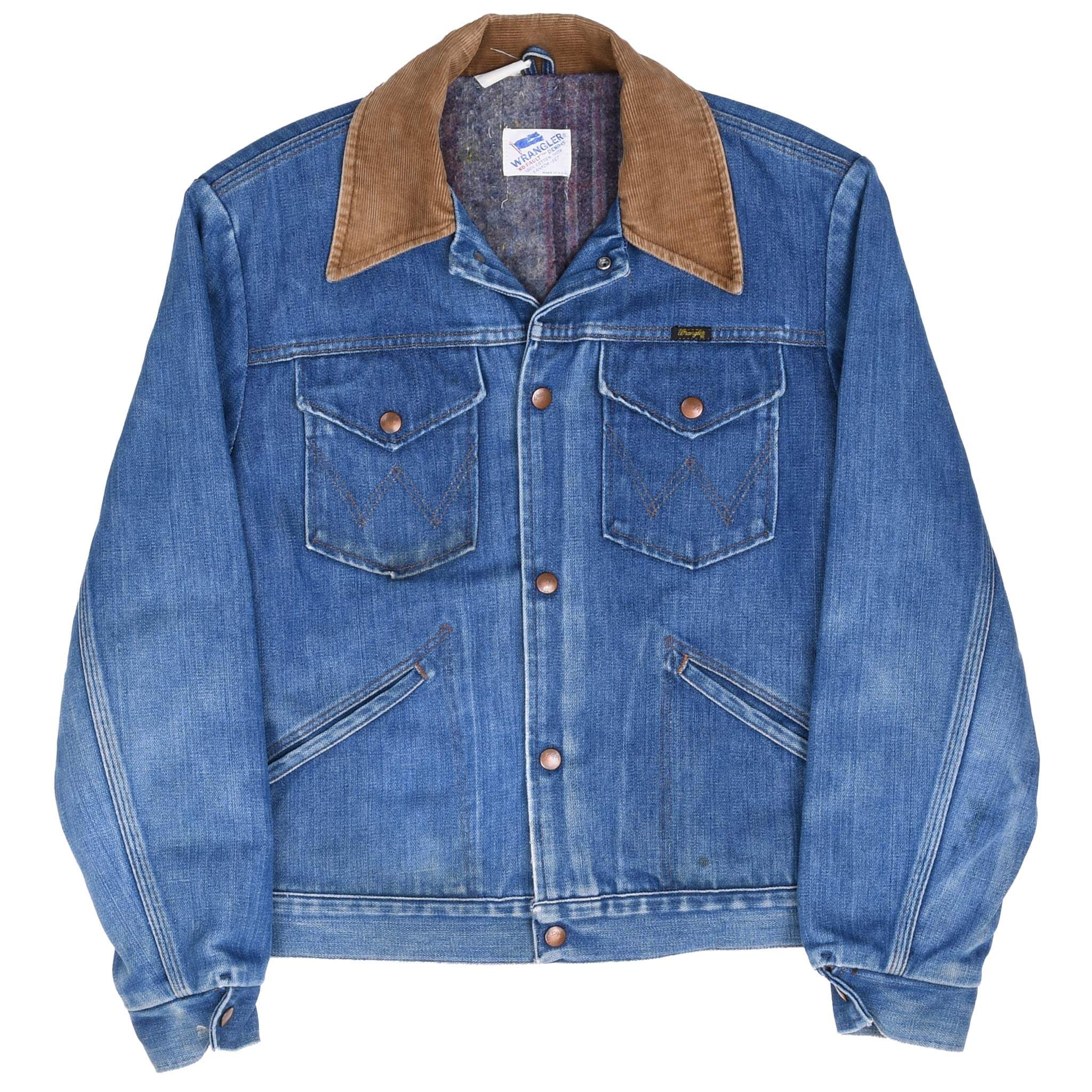 Vintage Distressed Wrangler Blanket Lined Denim Corduroy