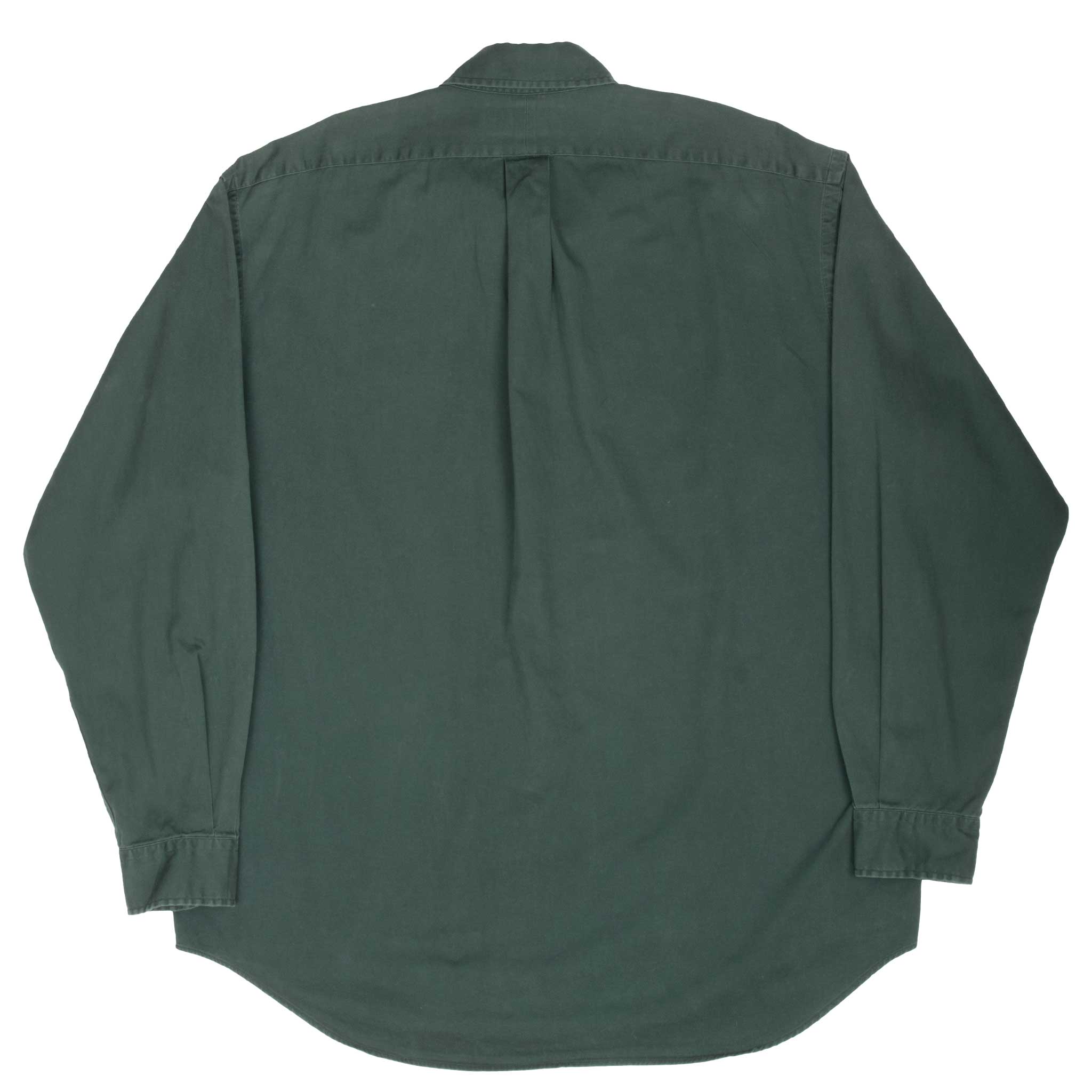 Vintage Ralph Lauren Green Shirt 1990S Size Large Made In Usa