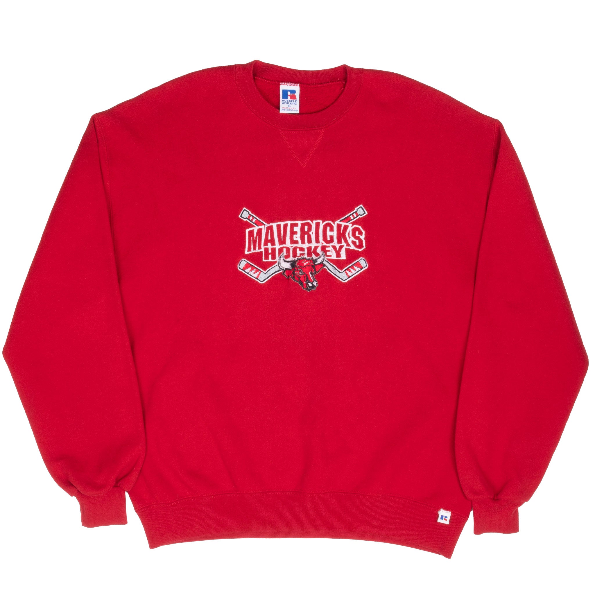 Vintage Ncaa Nebraska Omaha Mavericks Hockey Sweatshirt 1990S Size XL Made In Usa