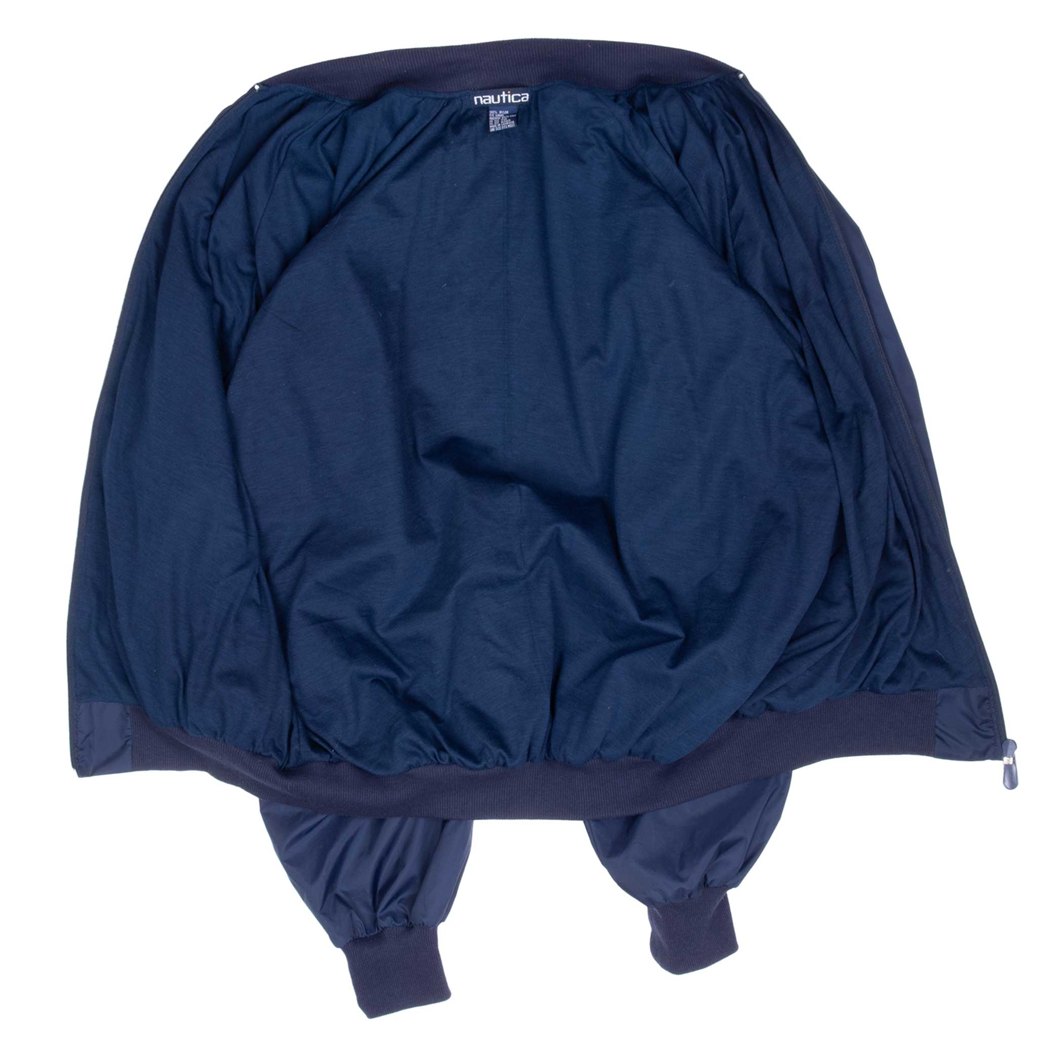 Vintage Nautica Blue Windbreaker Bomber Jacket 1990S Size Large