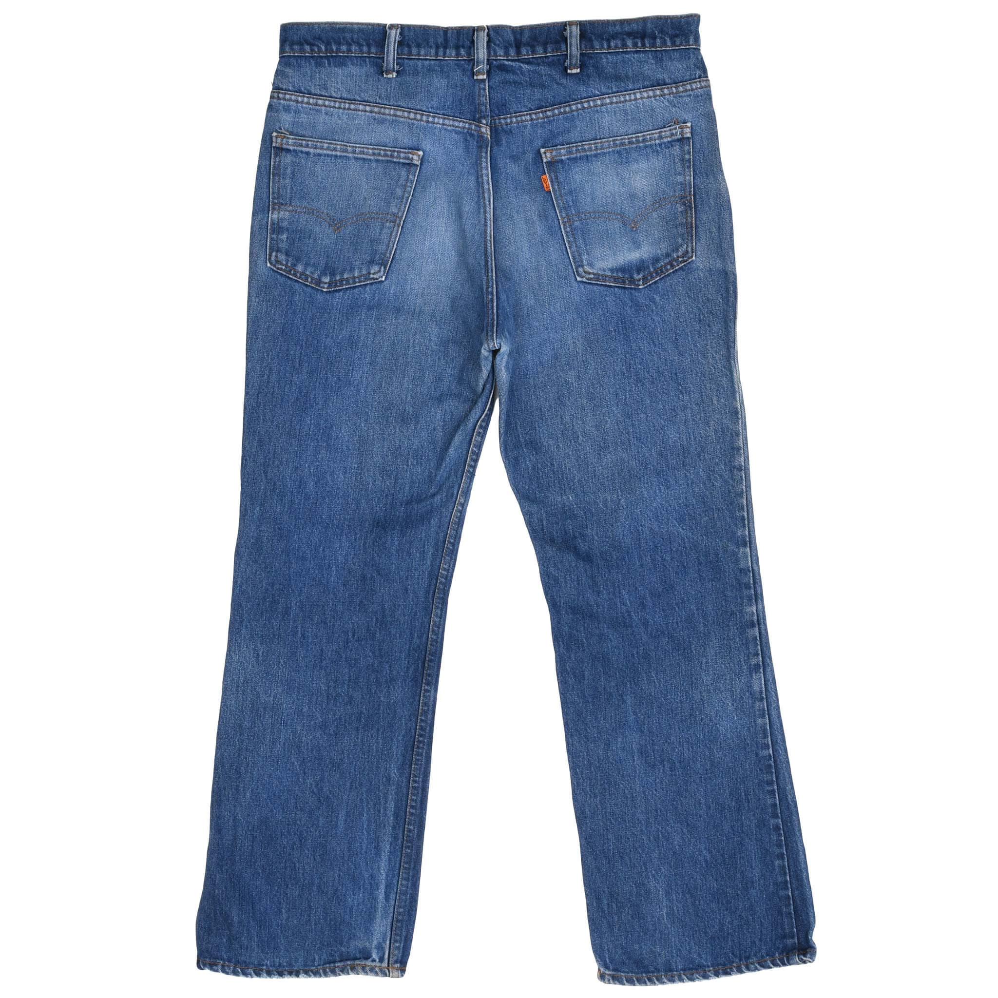 VINTAGE LEVIS 517 ORANGE TAB INDIGO JEANS 36X29 MADE IN USA