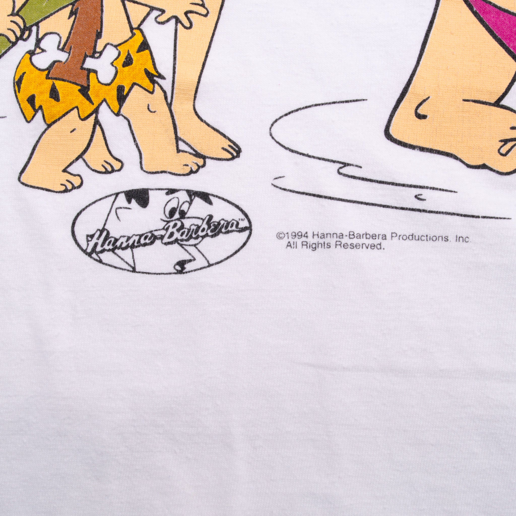 Vintage The Flintstones Tee Shirt 1994 Size XL With Single Stitch Sleeves